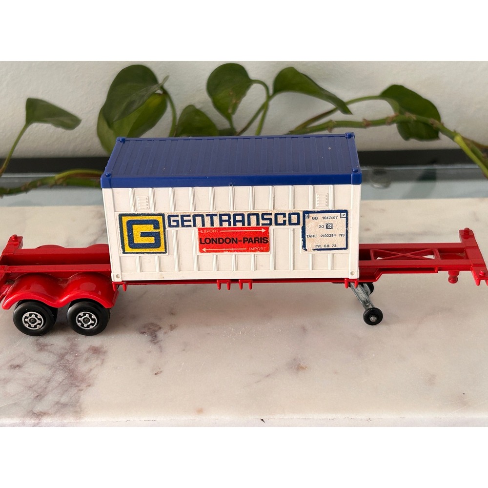 Vintage Matchbox SuperKings K-17 Gentransco ContainerTrailer 1973 Lesney England